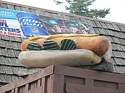 Carved hot dog