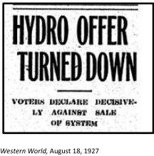 Hydro Offer Turned Down 
